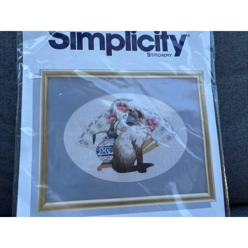 Simplicity Counted Cross Stitch Kit Siamese Fantasy #05056 by Joan‎ Marchie Cat